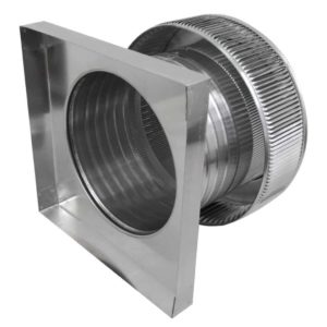 12 inch Roof Vent - Aura Gravity Roof Vent with Curb Mount Flange - AV-12-C6-CMF